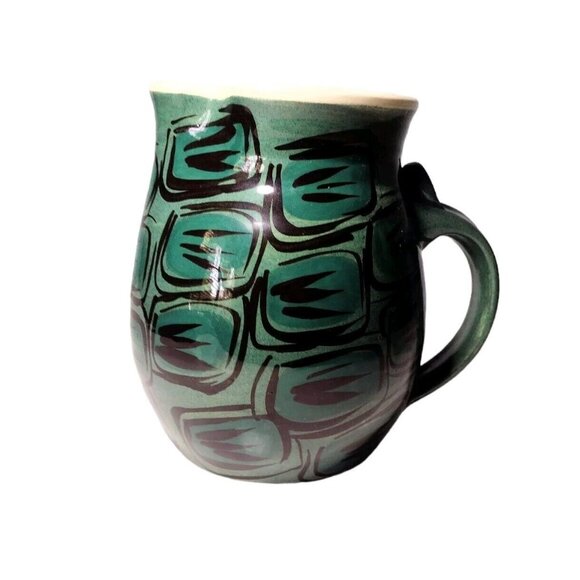 Martha Cook Studio Art Pottery Pitcher Handmade Turtle Shell Vintage Atlanta GA - Picture 1 of 7